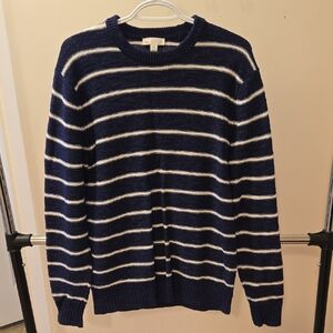 GAP Men's Crewneck Sweater in Navy and White Stripes
